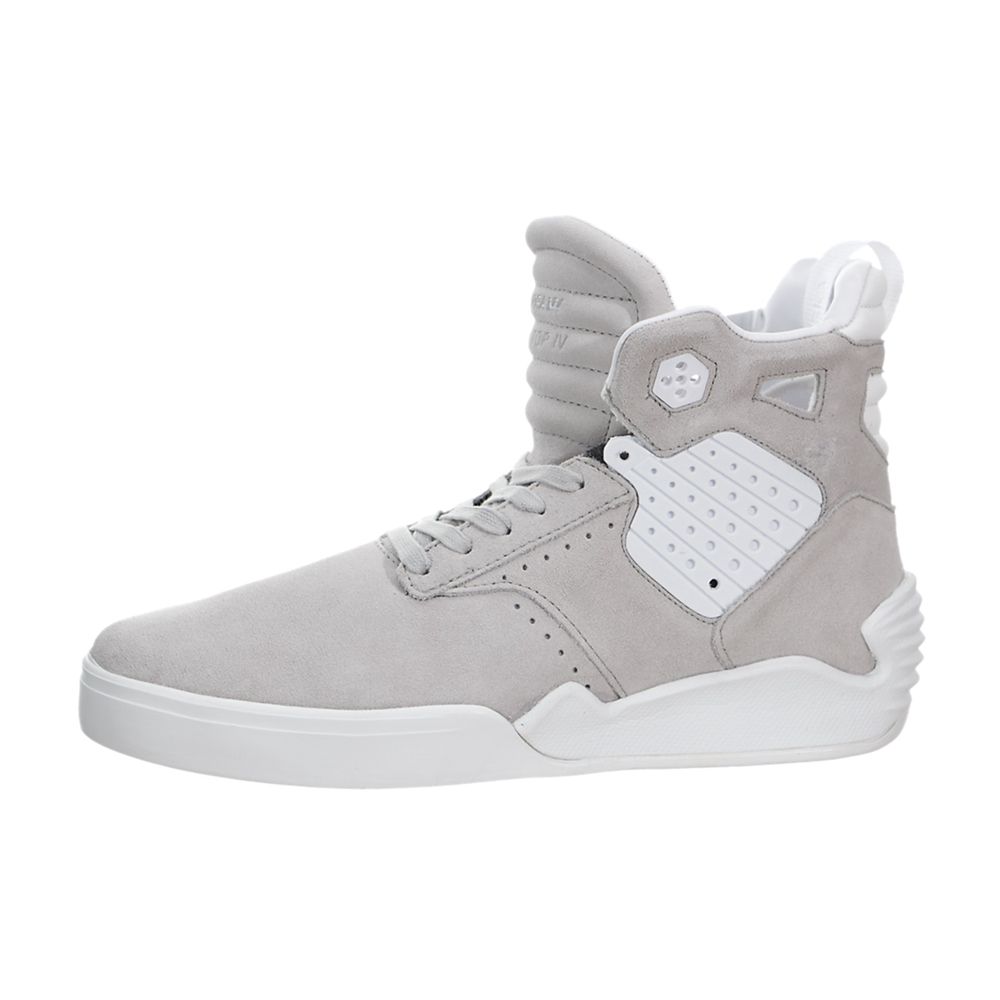 Baskets Montantes Supra SkyTop IV Grise Light Grey/Off White Homme | QHT-37646512